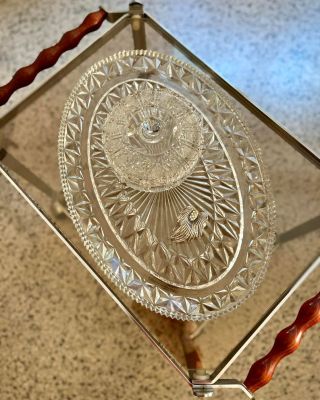 PRVNÍ MRÁZ #4 I Ledové ostří Impozantní 2,5 kg těžký servírovací tác, největší skleněný, jaký jsem kdy měla - má 41 x 28...